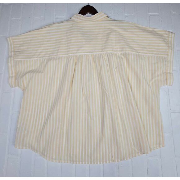 Universal Thread Tan Striped Split Neckline Blouse 4X - Picture 3 of 5